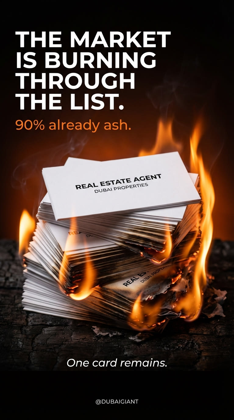 Burning business cards concept advert — graphic design by Eleven G Media